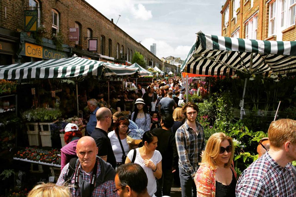 Columbia Road Flower Market Marché Fleurs Londres