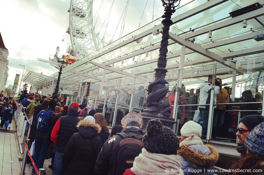 London Eye Grande Roue Londres file d'attente