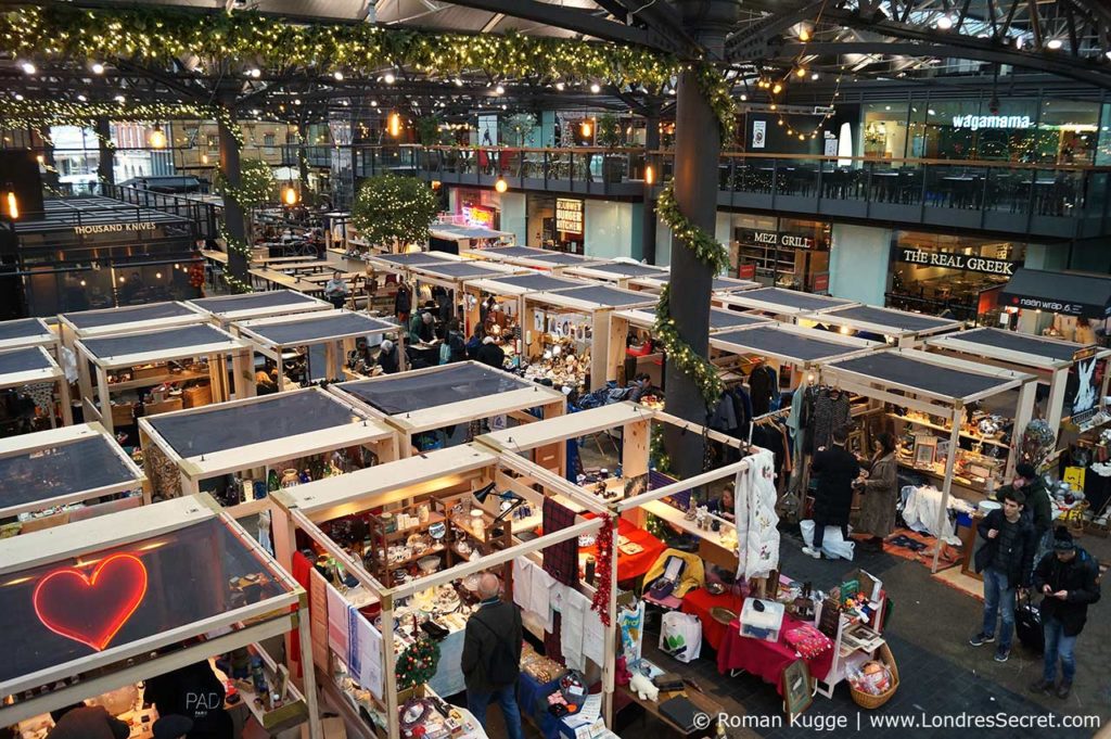 Marche Old Spitalfields a Londres a Noel