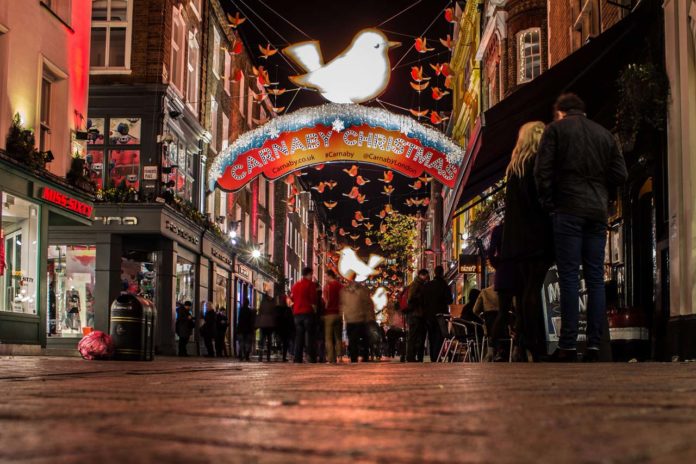 Londres illuminations de Noël de la Carnaby Street