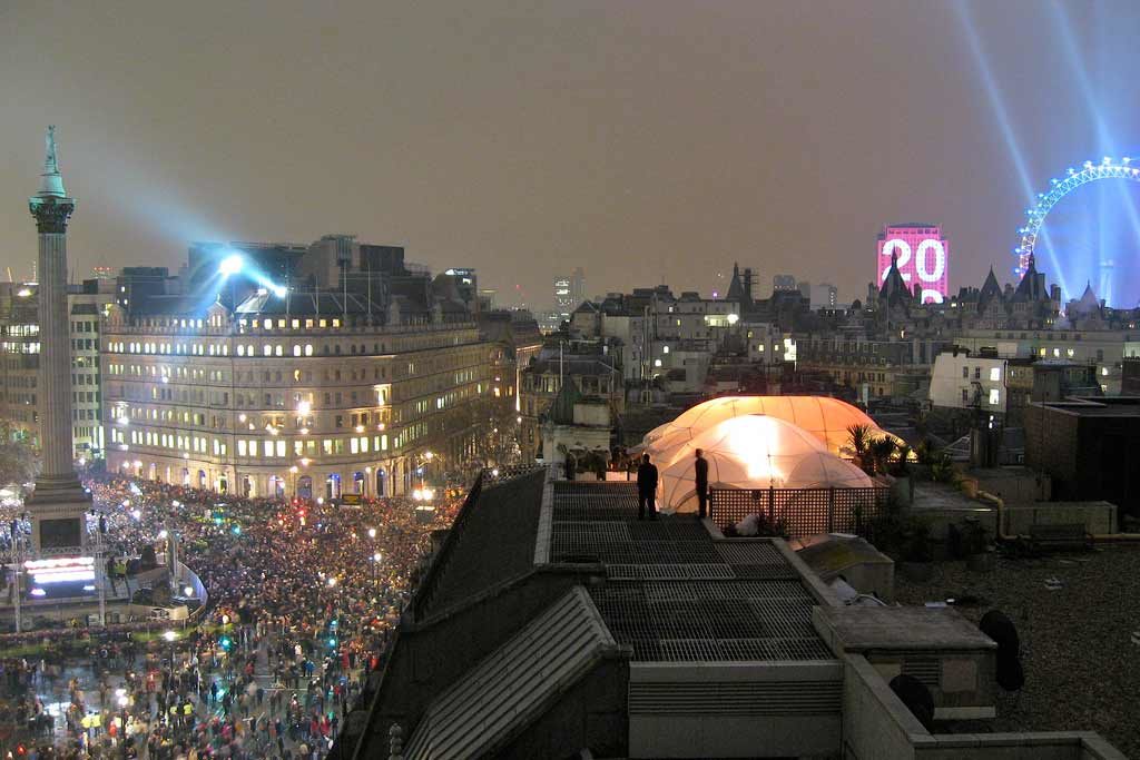 Trafalgar Square Londres Nouvel An