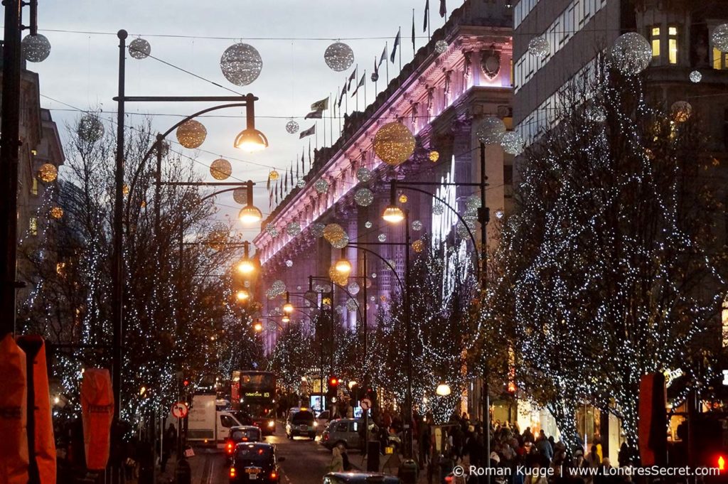 Illuminations de Noël Londres Oxford Street