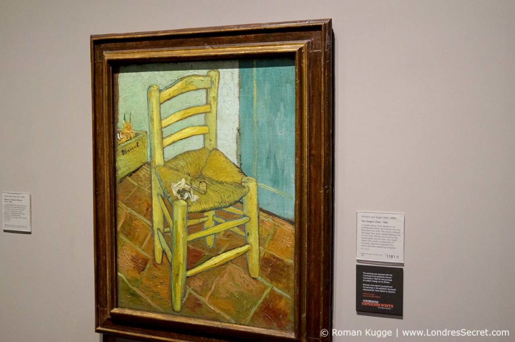 National Gallery à Londres Chaise de Vincent avec pipe